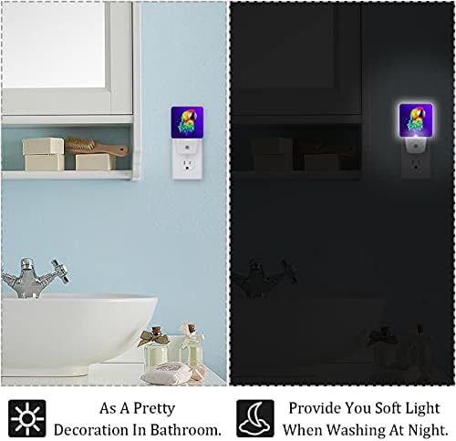 Flory Parrot Led Night Light, Kids Nightlights for Bedroom Plug Int Wall Night Lamp Brilho ajustável para escadas do quarto Decoração