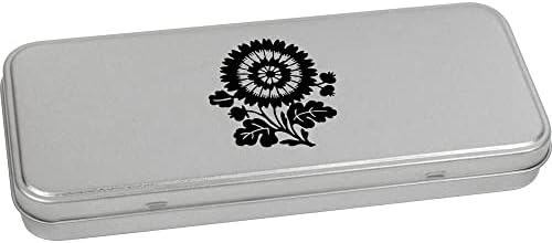 Azeeda 'Flor' Metal Articled Stationery Tin / Storage Box