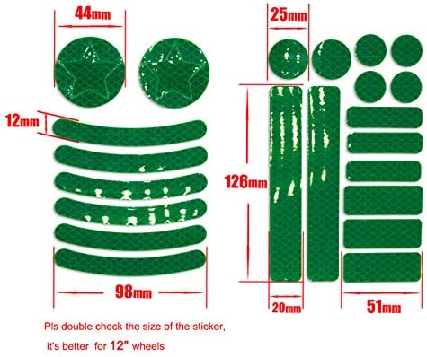 Adesivos para refletor Labewin- 22 PCs adesivos refletidos kit de fita de fita visibilidade de segurança de segurança universal