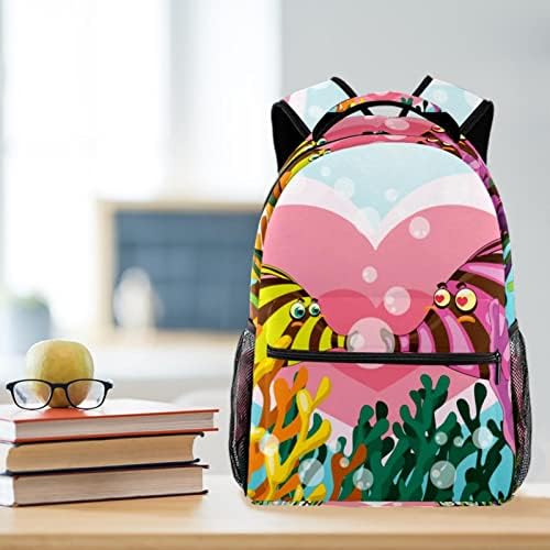 Pesca Casal de Bolsas de Estudantes de Coral Viagem Mochilas para Meninas 29.4x20x40cm11.5x8x16 Em