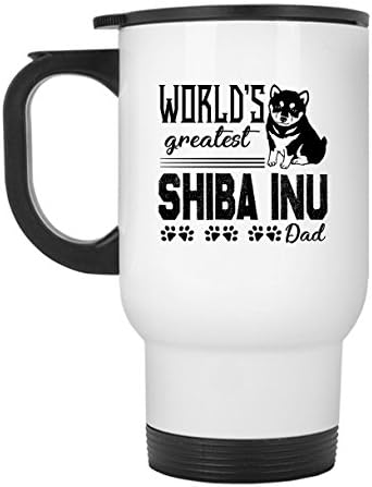 Shiba Inu Papai Travel Caneca, caneca de viagem de café