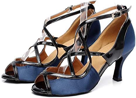 Hroyl Womens Latin Salsa Ballroom Waltz Sapatos de dança de casamento de jazz Ladies Social Party Prom, QJW6180