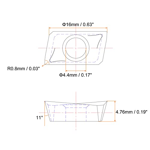 HARFINGTON CARBIDE Turn Inserts APMT1604PDER-H2 Torno CNC Substituição de moagem indexível para BAP400/300 Tool da ferramenta