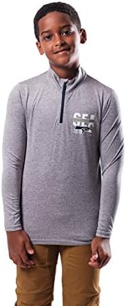 Ultra Game NFL Boys Active Quarter Zip Strang Dry Slave Longa Camisa