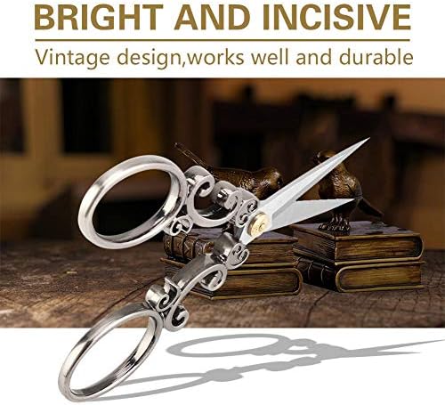 Tesoura antiga de estilo vintage, mini safra vintage em aço inoxidável tesoura de tesoura clássica de bordado de bordado ferramenta
