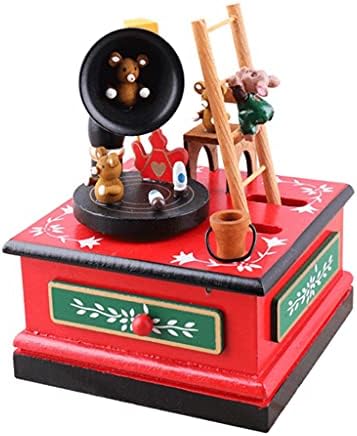 Hgvvnm Merry-Go-Round Santa Claus Caixa de música Toy Toy Home Decoration Mardy-Go-Round Christmas Music Box Birthday Gift