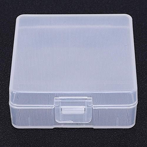 Fafeicy 2pcs portátil caixa de armazenamento de bateria Organizador de contêiner para bateria de 9V, 56 x 52 x 20 mm,