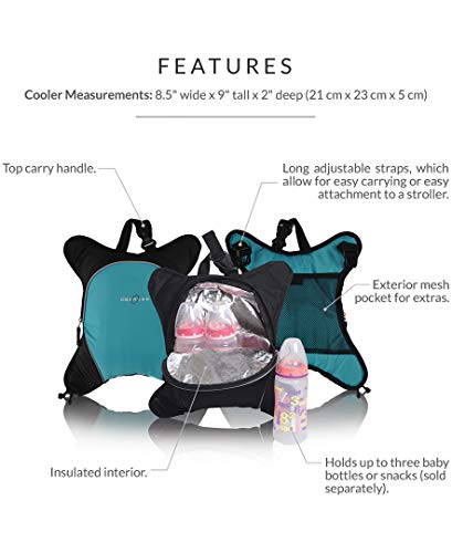 Mochila da fralda de Bern, bolsa de bebê de ombro, com refrigerador de comida, clipe para carrinho
