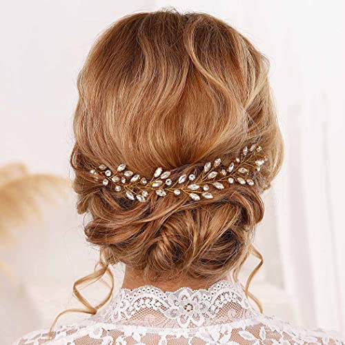 Jeairts Rhinestone Hair Hair Vine Glitter Bridal Bandes de cabelos Cristal Bride Headpied Acessórios para mulheres e