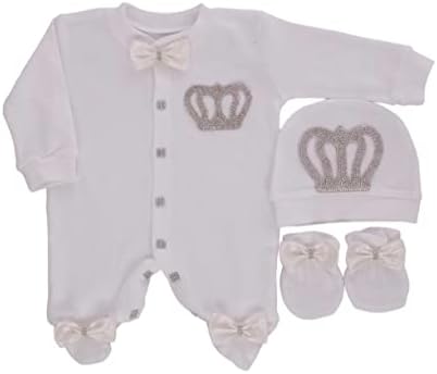 Luxuosos feitos à mão, menino/menino, saia para recém -nascidos roupas de bling layette conjunto de ocasião especial