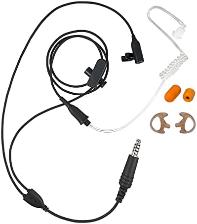 O kit tático de microfone/fone de ouvido/adaptador tático PTT é compatível com Motorola Hyt Tekk Bearcom Blackbox e mais