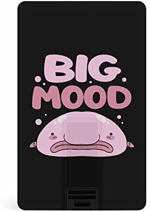 Big Humor Pink Blobfish USB Drive de cartão de crédito Design USB Flash Drive U Disk Thumb Drive 64G