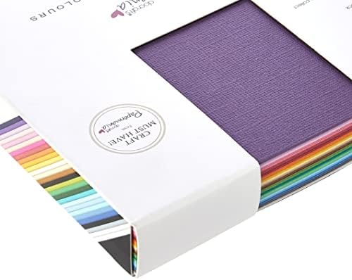 Docrafts PaperMania Premium texturizou Solid Cardstock Pack A5, Multicolor, 75-Pack