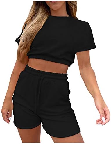 Bustier de manga curta Conjunto para meninas adolescentes dupe bodycon faixa apertada ioga bustier básico conjunto mulheres 2023 fz