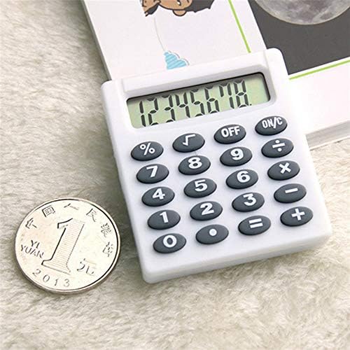1pcs mini bolso portátil de 8 dígitos calculadora eletrônica material escolar de estudantes durável e útil （roxo)