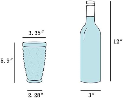G Hobnail Vidro de bebida gelada antiquada 13 oz de 6 premium de copo de vidro alto conjunto de bola alta para refresco de refresco