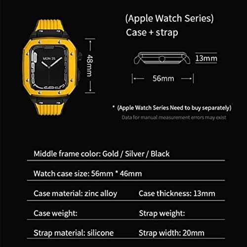 Houcy para Apple Watch Band Série 8 Casa de relógio de liga de liga mulher 44 mm 42mm 45mm de borracha de borracha