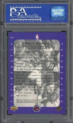 1997-98 SP Authentic 166 Tracy McGrady Raptors RC ROOKIE HOF PSA 10 GEM MINT - CARTOS DE BASCASSO