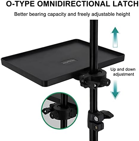 Bandeja de plástico do Microfone Stand: Mic Stand Rack Bandey-Bandeja de suporte de microfone de plástico com suporte para telefone