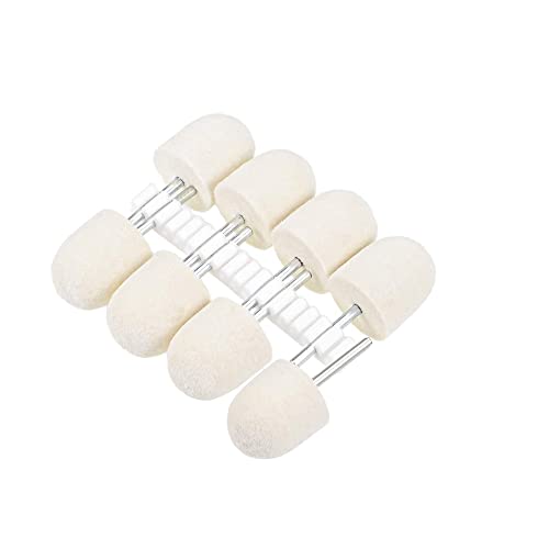 Osowin 8pcs 20mm de lã de lã Mandrel Mandrel Beting Polishing Bits Burrs Buffing Wheels, haste de 1/8 de polegada