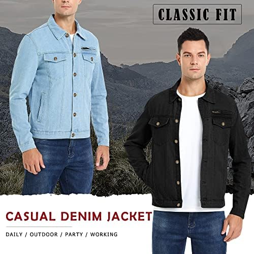 Jaqueta jyg jean para homens casuais rasgado slim fit jeastan jeasta