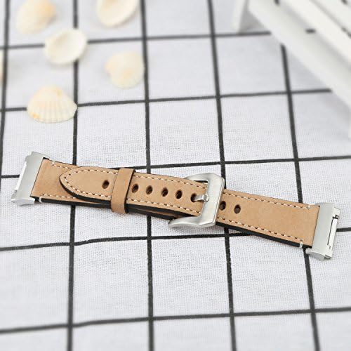 Para bandas de relógio Ionic Fitbit, Aisports Fitbit Ionic Leather Band Fosted Design Fosted Relógio Smart Watch Band Band