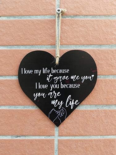 Carispibet eu amo minha vida porque me deu presentes românticos de presente de namorado sinais de parede signo de parede de decoração