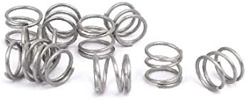 X-Dree 0,6mmx6mmx5mm 304 Compressão em aço inoxidável Springs Silver Tone 10pcs (0,6 mmx6mmx5mm 304 Resortes de Compresión de Acero