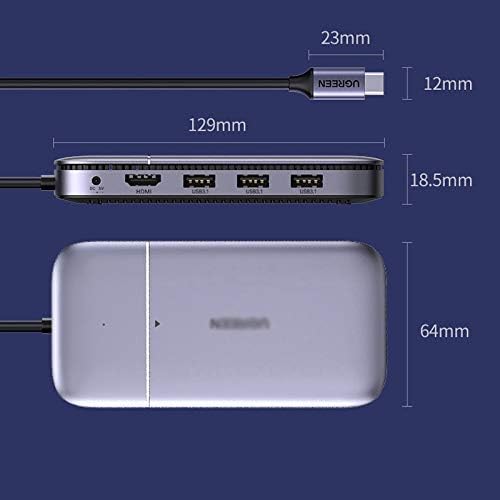 XDSDDS USB C Hub USB Tipo C 3.1 a M.2 B-chave 4K 60Hz USB 3.1 10Gbps USB C Splitter de cubo