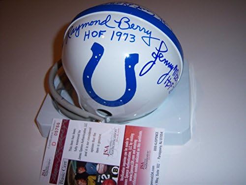 Art Donovan, Lenny Moore, Raymond Berry, Gino Marchetti JSA/CoA Mini capacete assinado - Mini capacetes autografados