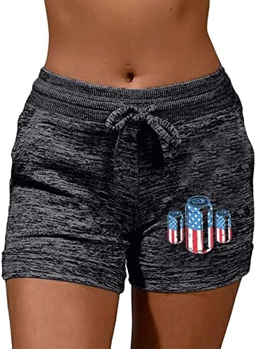 Shorts elásticos da cintura míshui para mulheres Mulheres Mulheres Mulheres de seca rápida Os shorts esportivos casuais vestidos