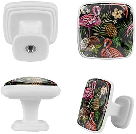 Idealiy Pineapple & Flamingo Porta Gaveta Pull Handle Decoração de móveis para penteadeira de armário de cozinha