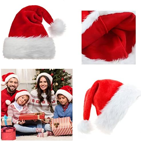 Papai Noel, 4 PCs chapéu de natal HAT PANTA CHATOS ADULTOS RED RED RED CHAPA DE Papai Noel para Festa de Férias de