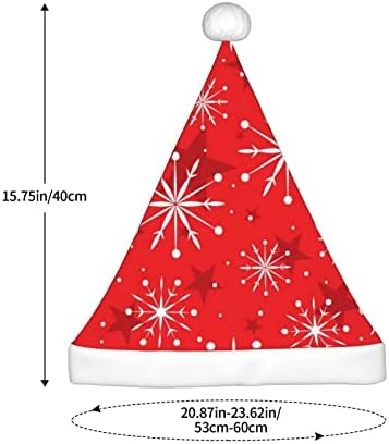 Floco de neve e chapéu de natal de estrela, pelúcia Papai Noel Hat para Mulheres, Romance Hatchristmas Ano Novo Festive