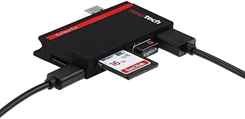 Navitech 2 em 1 laptop/tablet USB 3.0/2.0 Adaptador de cubo/micro USB Entrada com SD/micro SD Reader compatível com Dynabook Portégé