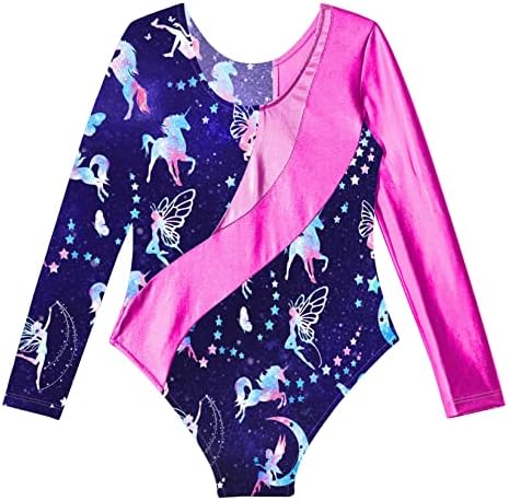 TTAO Girls Metallic Shinny Gymnastics Leotards Dança do Ballet Pumps Mumpsuit Figura Saturing Slagards de patinação