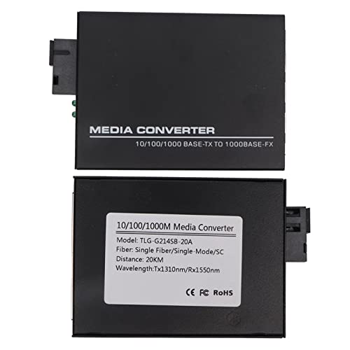 TLGG214SB20A Ethernet Media Converter, Transceptores de rede TX1310NM RX1550NM 10 100 1000M de fibra única SingleMode