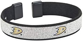 NHL Anaheim Ducks Sparkle Girls cordão, faixa elástica e pacote de presentes de pulseira