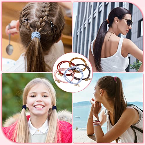 Bracelete de laços de 100 pcs, laços de cabelo boho para mulheres meninas, suportes de rabo de cavalo fofos, elástica de cabelo