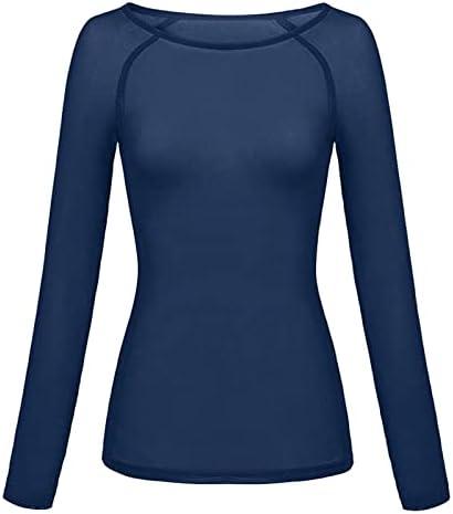 Uikmnhnhas de mulher sub -camiseta de outono e inverno manga longa barril de clase sólido pescoço elegante camisa macia