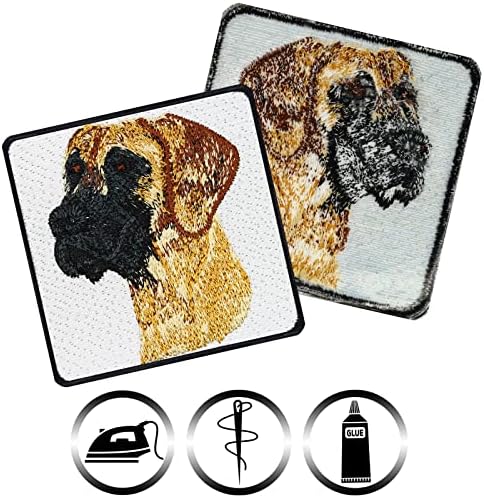 Ótimo patch dane | Patch de ferro para todos os tecidos e couro | Ótimo adesivo Dane para roupas e couro | Acessório de cães de emblema