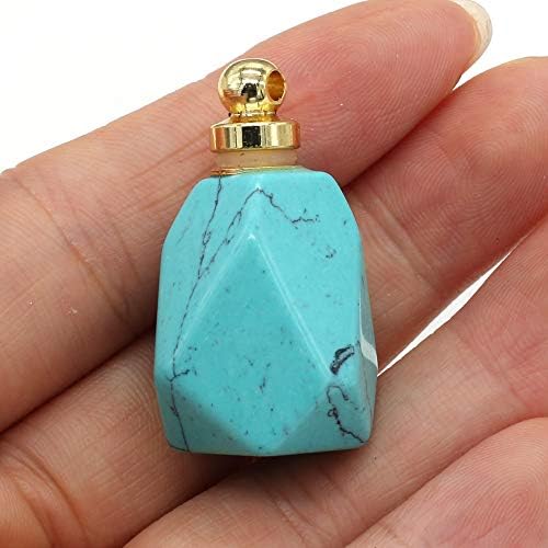 Garrafa de perfume de pedra natural Pingente Pingents Charms essencial Bottle Stone Pedra Essential Óleo Colar Difusor Para