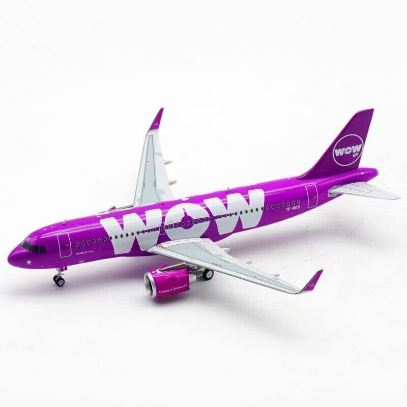 Jfox wow ar para airbus a320neo tf-neo com stand edição limitada 1/200 aeronave diecast modelo pré-construído