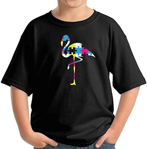 PEKATEES AUTISMO AUTISMO CAMISA JOVENS FLAMINGO Puzzle camiseta