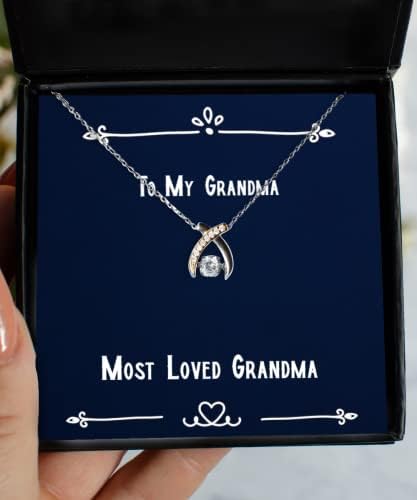 Presentes perfeitos da avó, a avó mais amada, presentes de colar de dança de trabalho de Natal reutilizáveis ​​para vovó