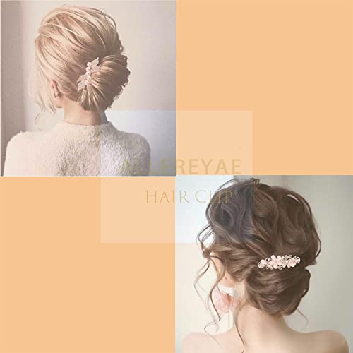 Allereyae Crystal Hair Clipe Barrette roxo stromestone cabelos clipe de cristal Cabeça de casamento Decorativa CZ CABE