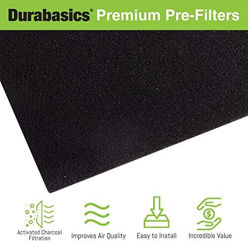 Durabasics 8 Prefiltro de substituição de embalagem para Honeywell HPA200 | Replacamentos de pré-filtro de carbono para o prefiltro