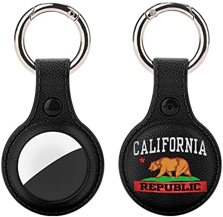 Titular da República da Califórnia para Airtag Key Ring TPU Protetive Case Locator Tag para Pets de bagagem de carteira