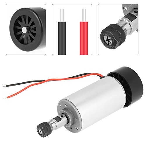 300W DC48V ER11 Resfriado de ar 52mm DC 48V Motor do fuso CNC para motor de gravura, grampos de 52 mm, para DIY