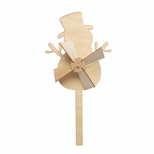 Baker Ross Christmas Windmill Kits - pacote de 4, moinhos de vento para o jardim, faça seu próprio girador de vento, artesanato